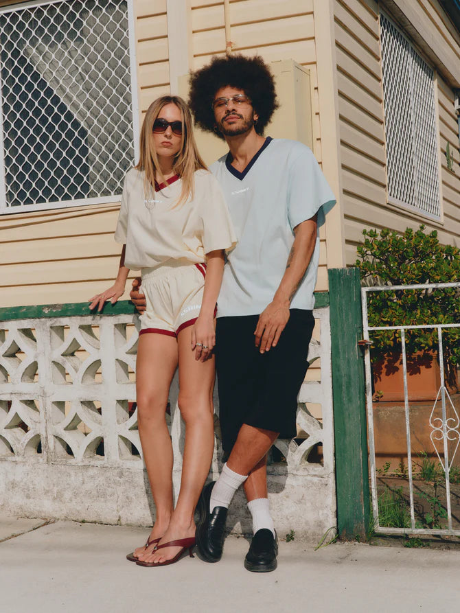 Elysian Collective Ssaint Reflective V Neck Tee Mint