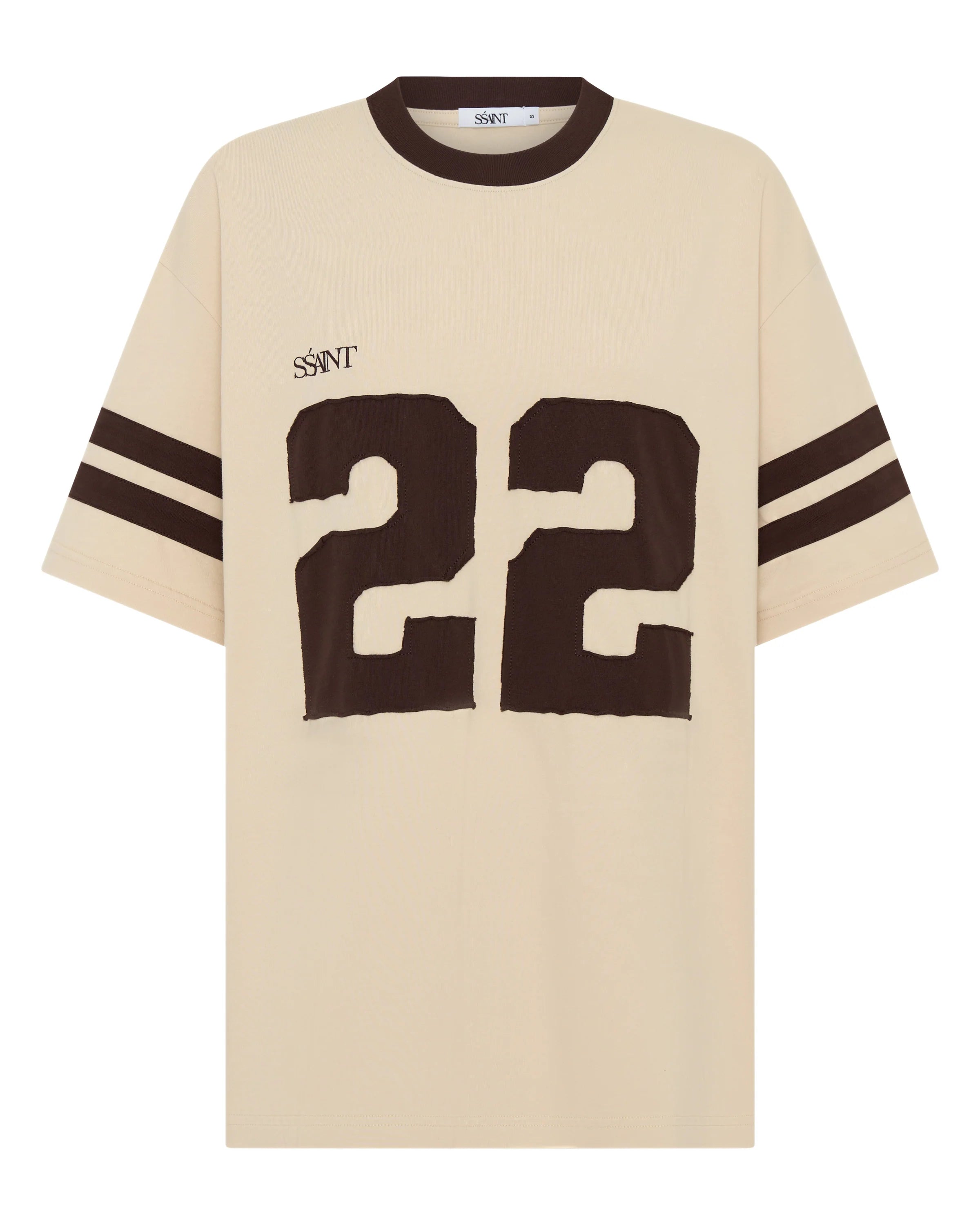 SSAINT -  22 MOTION TEE (CREAM & ESPRESSO)