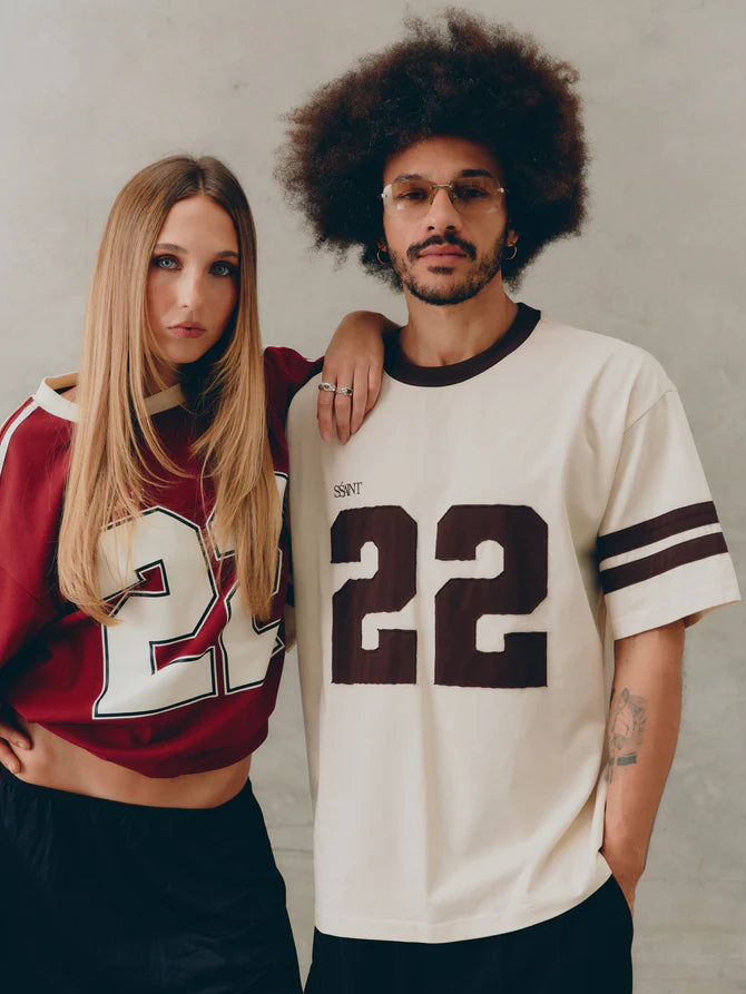 SSAINT -  22 MOTION TEE (CREAM & ESPRESSO)