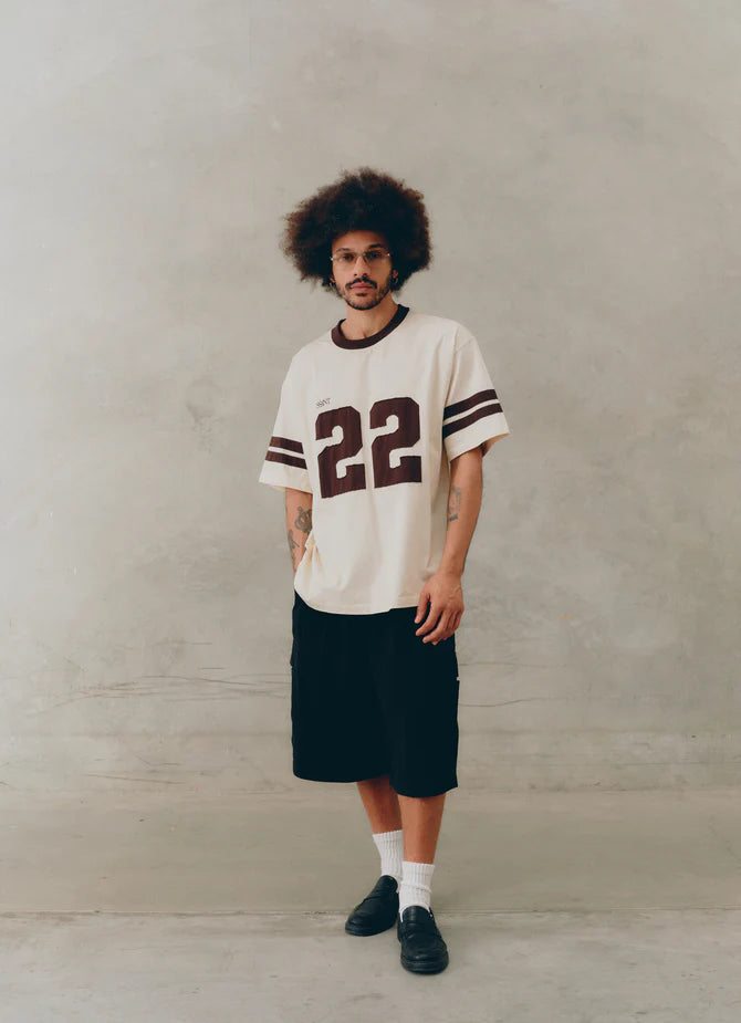 SSAINT -  22 MOTION TEE (CREAM & ESPRESSO)
