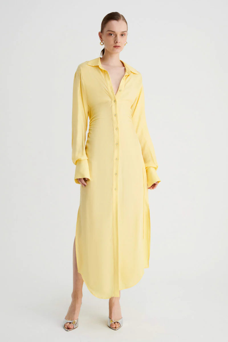 Elysian Collective Suboo Halley Maxi Shirt Dress Butter