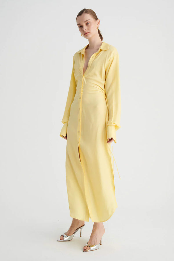 Elysian Collective Suboo Halley Maxi Shirt Dress Butter