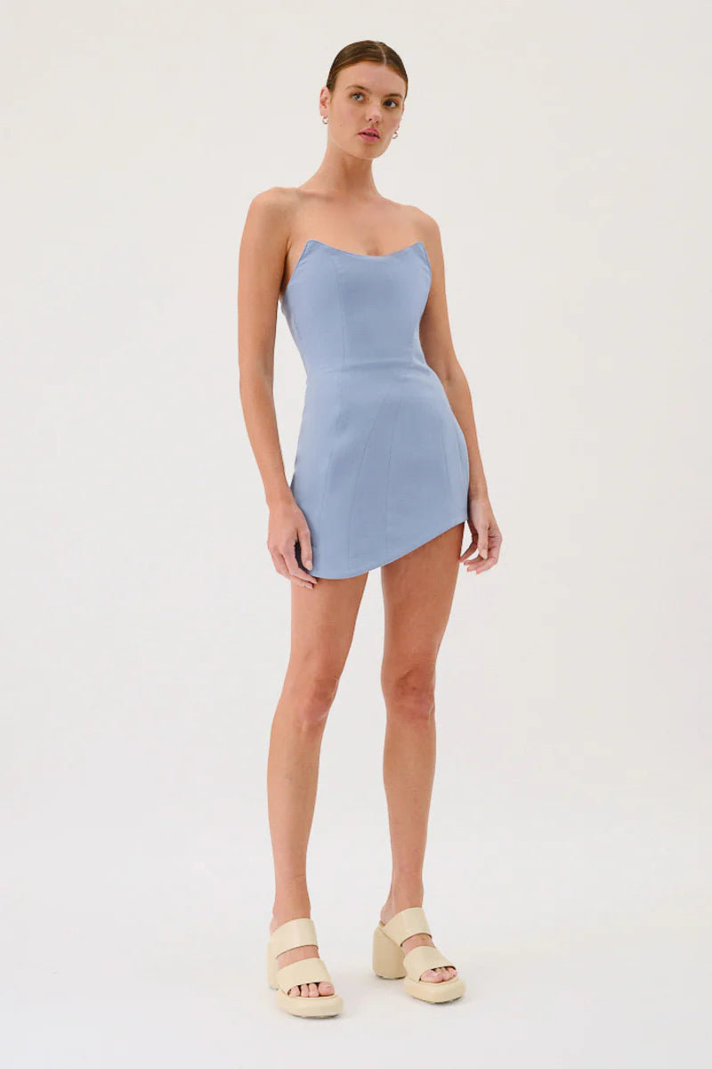 Elysian Collective Suboo Remi Corset Mini Dress Blue