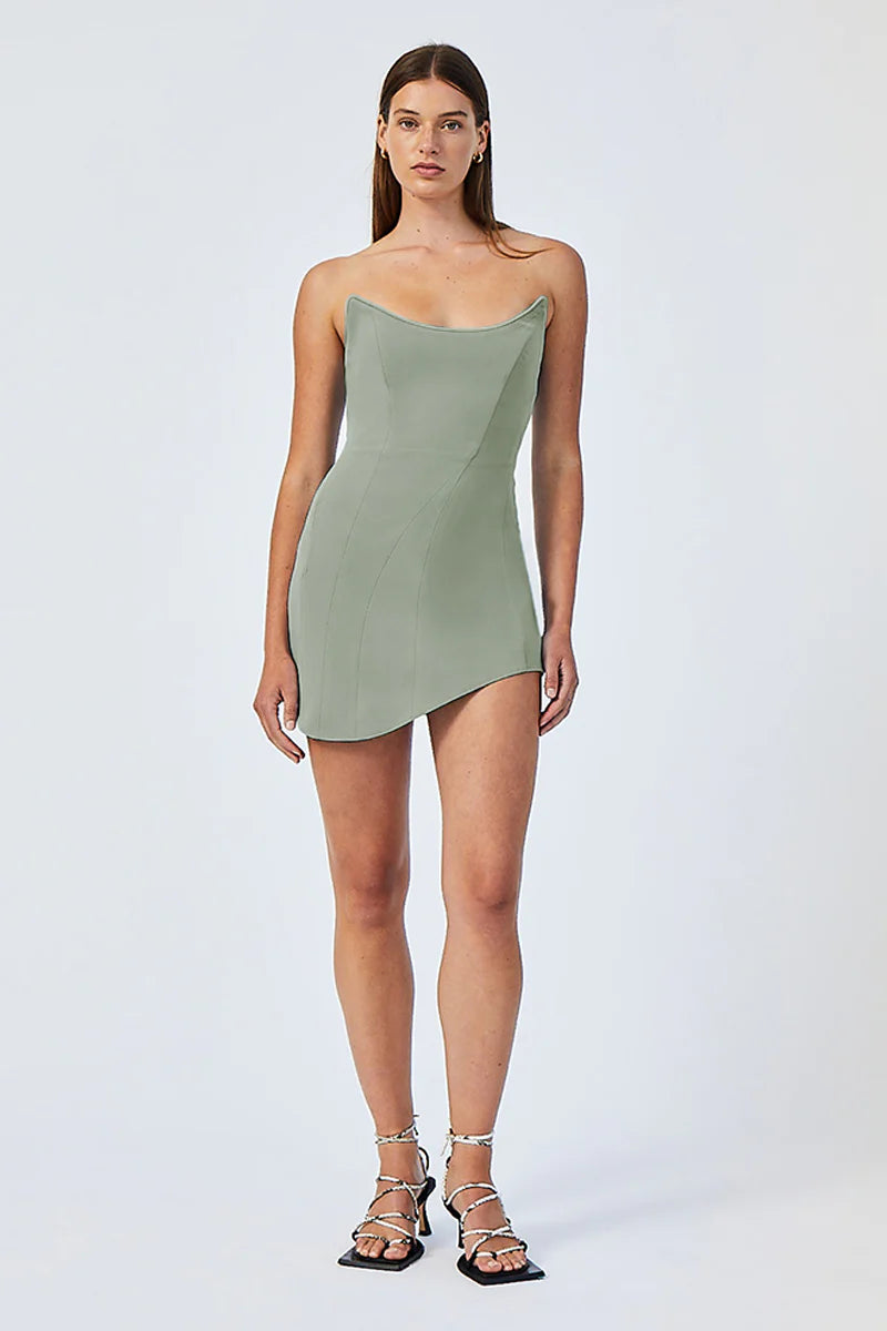 Elysian Collective Suboo Remi Corset Mini Dress Sage