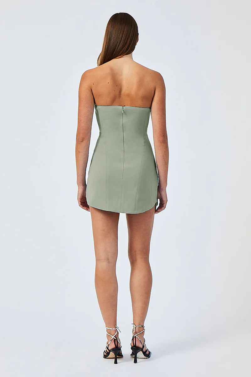 Elysian Collective Suboo Remi Corset Mini Dress Sage