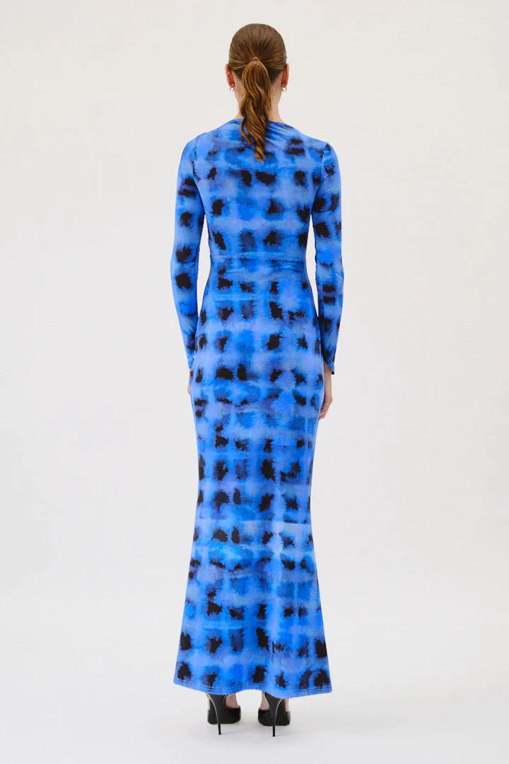 Elysian Collective Suboo Shibori Long Sleeve Rouched Dress