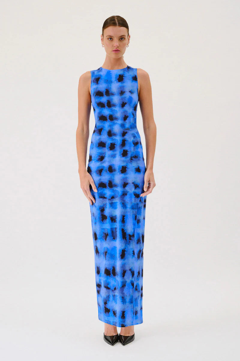 Elysian Collective Suboo Shibori Sleeveless Reversible Twist Front Maxi Dress