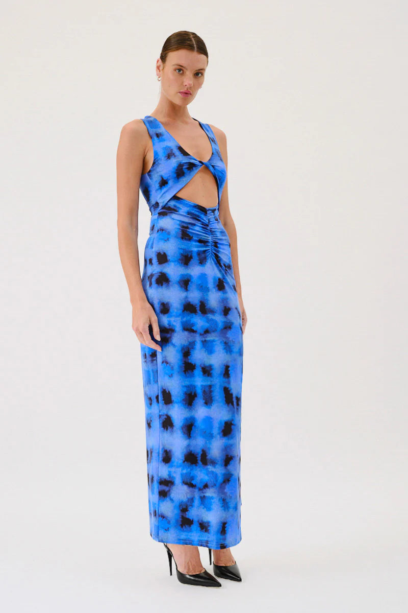 Elysian Collective Suboo Shibori Sleeveless Reversible Twist Front Maxi Dress