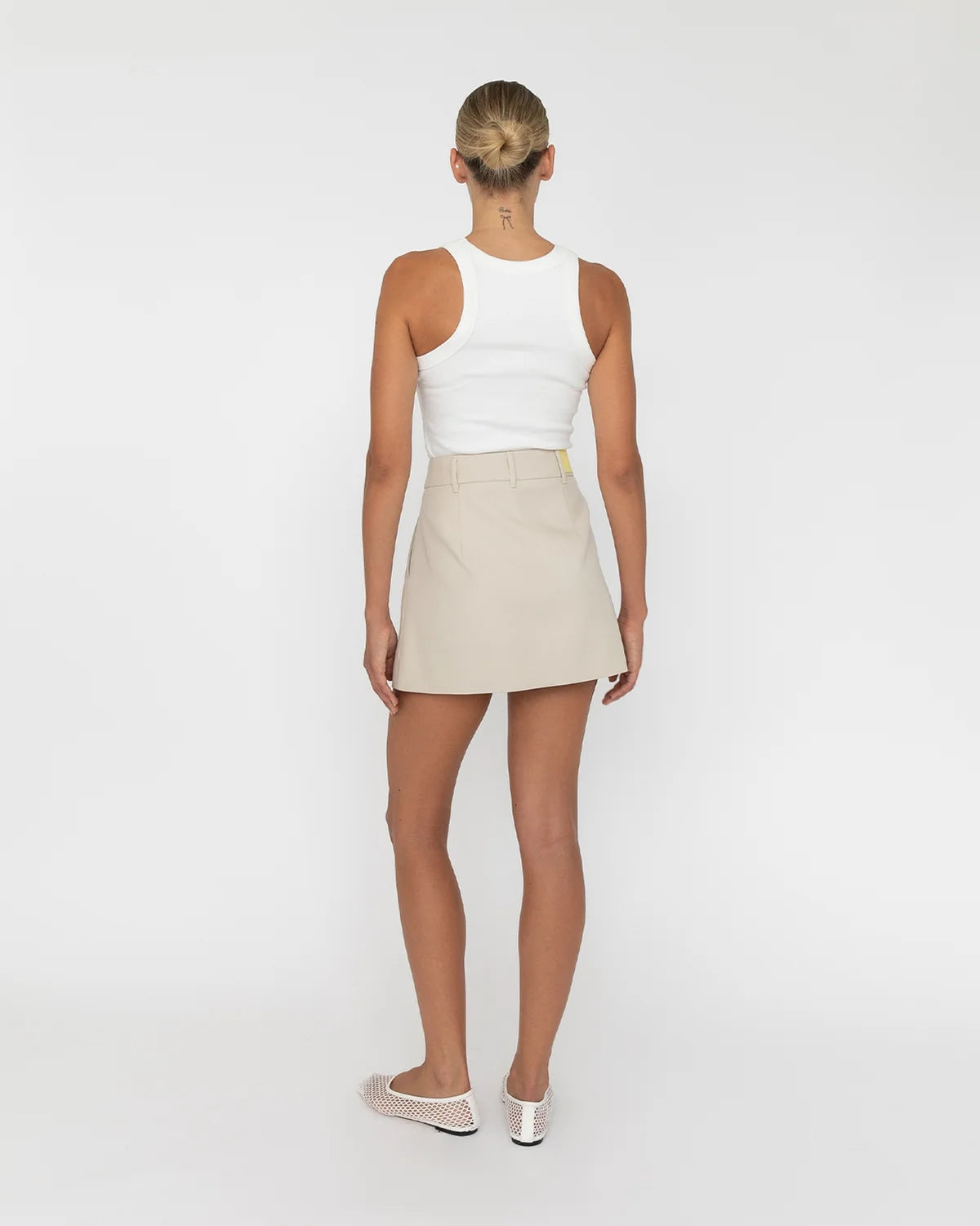 Elysian Collective Tekai Palm Beach Singlet White