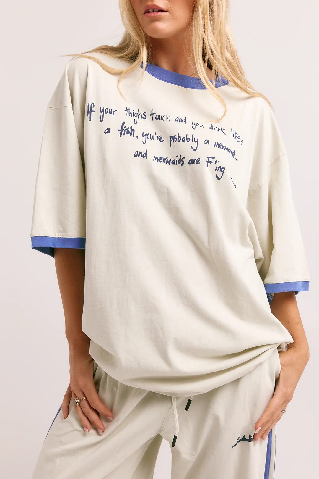 Elysian Collective Sabbi The Very Oversized Drunken Mermaid Tee Ice