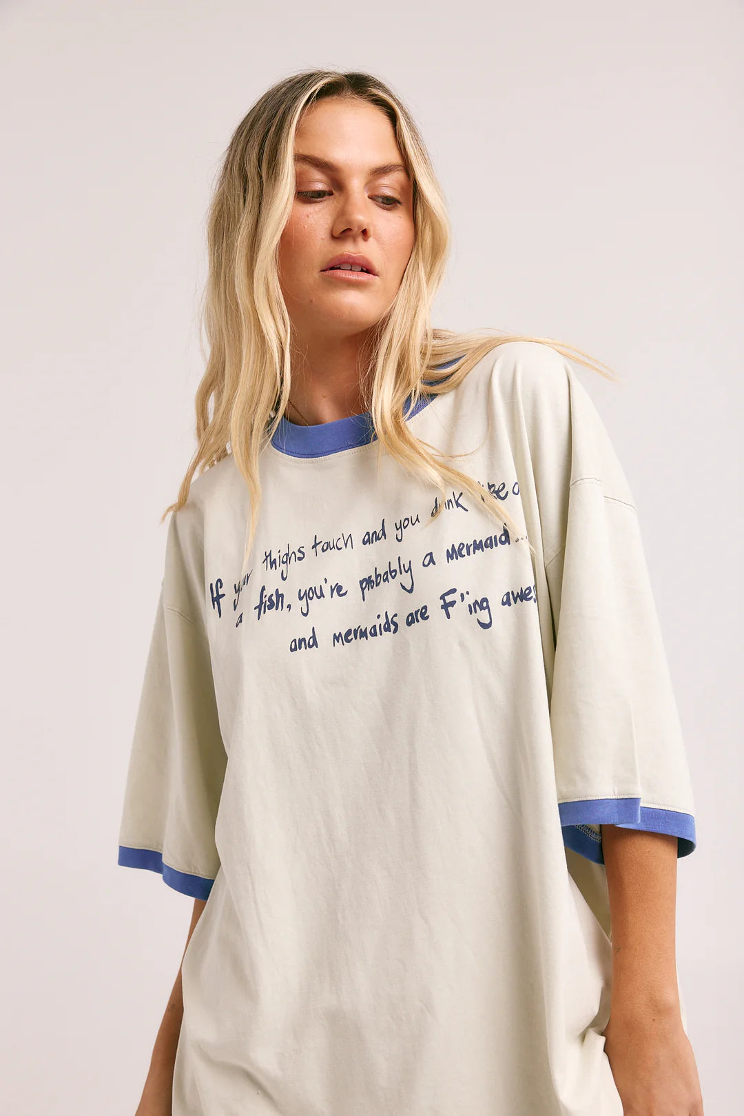 Elysian Collective Sabbi The Very Oversized Drunken Mermaid Tee Ice
