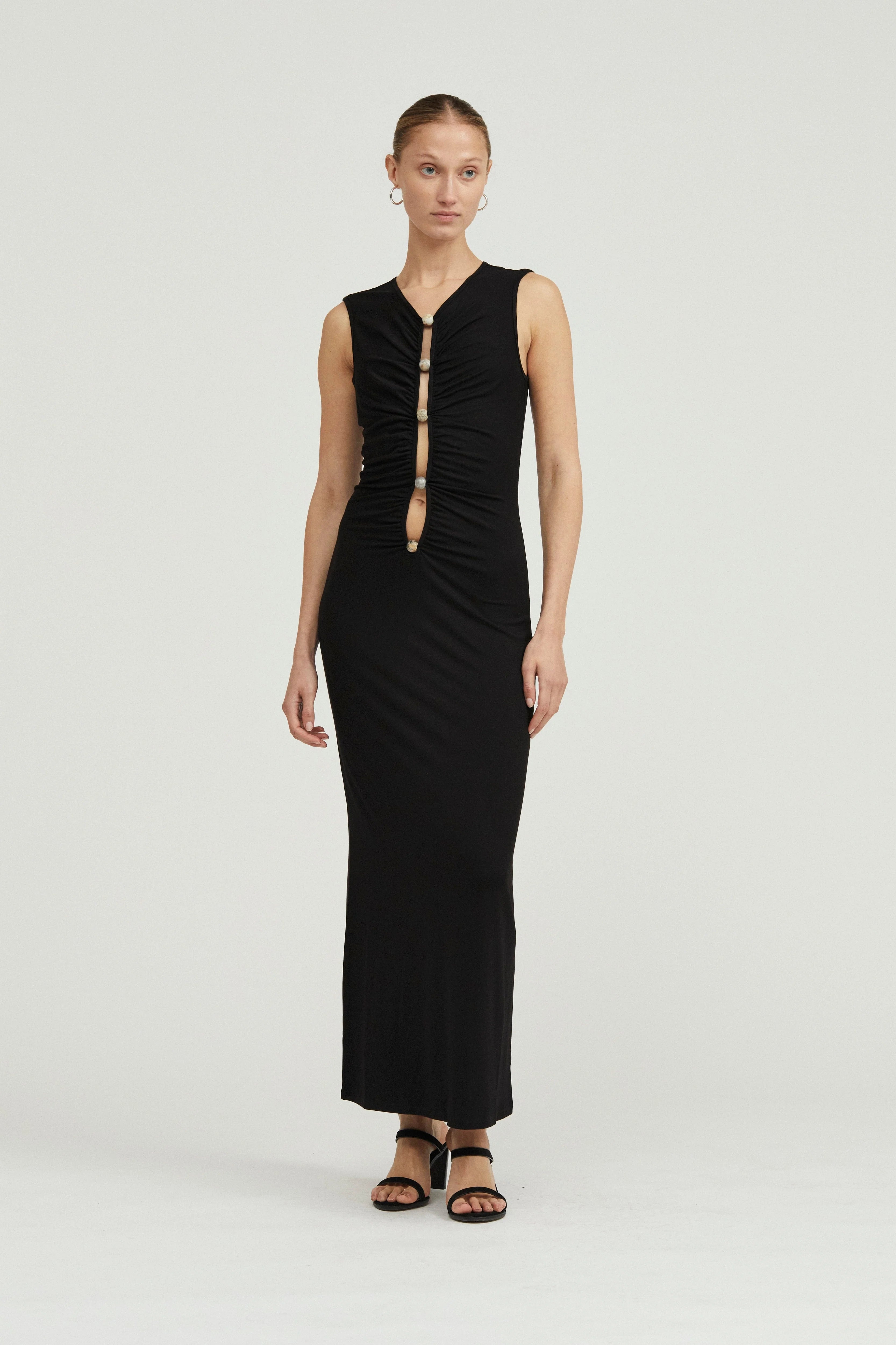 Elysian Collective Third Form Hidden Gem Tank Maxi Dress Black