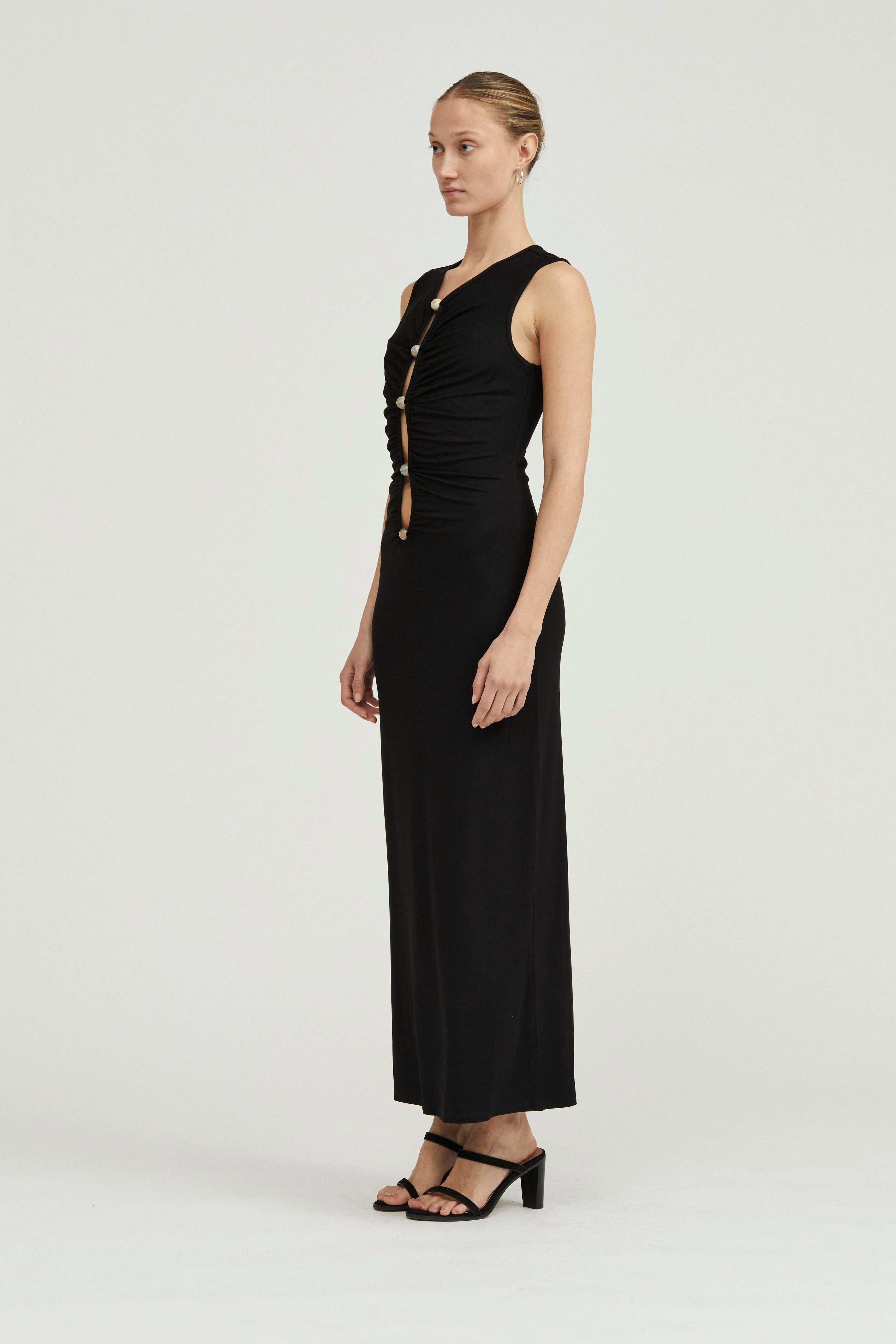 Elysian Collective Third Form Hidden Gem Tank Maxi Dress Black