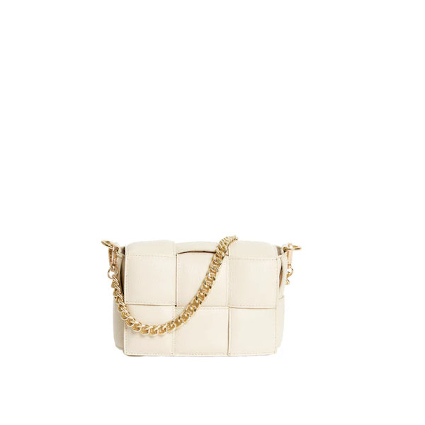 Elysian Collective Vestirsi Margot Leather Woven Bag Ivory