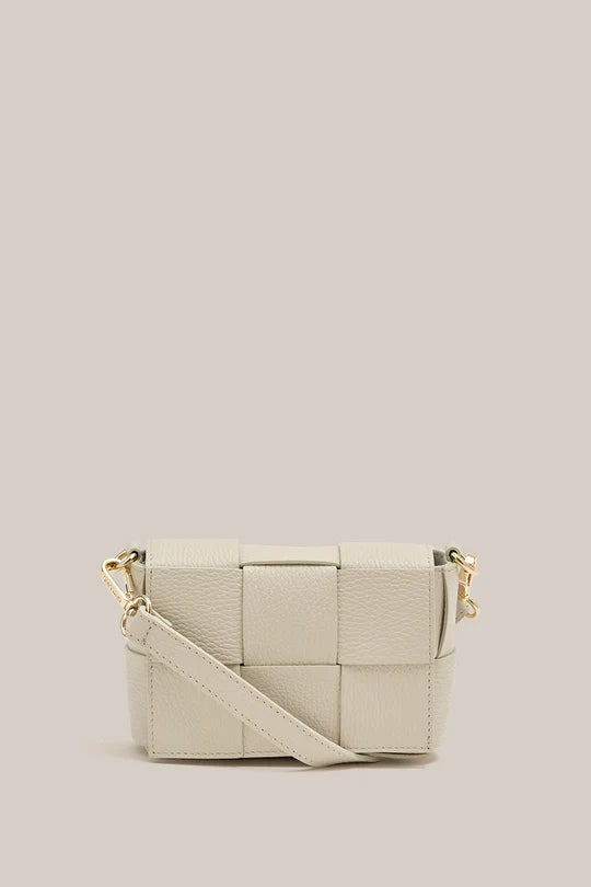 Elysian Collective Vestirsi Mini Margot Ivory Leather Woven Bag