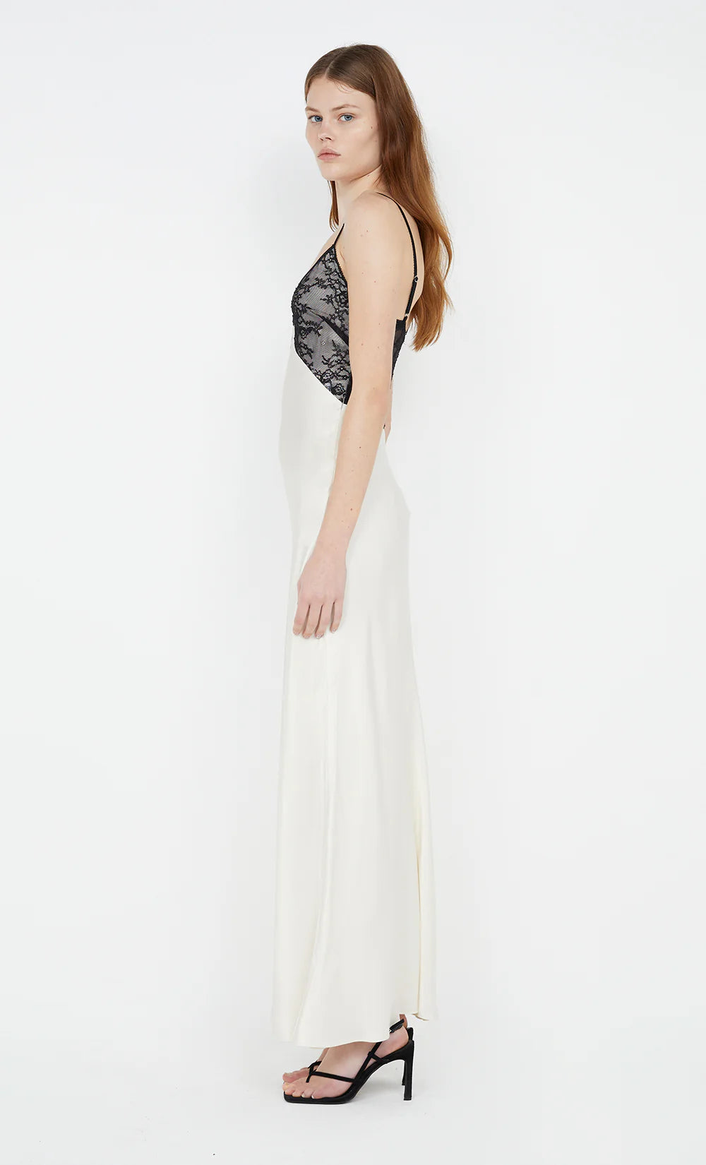 Elysian Collective Bec and Bridge Tereza Keyhole Dress Ivory / Black