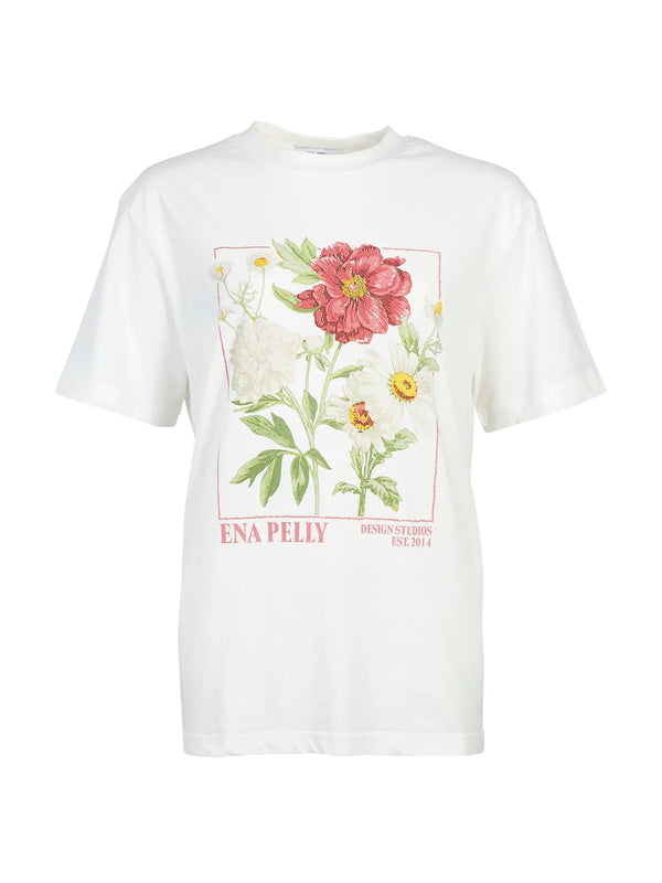 Elysian Collective Ena Pelly Bouquet Oversized Tee Vintage White