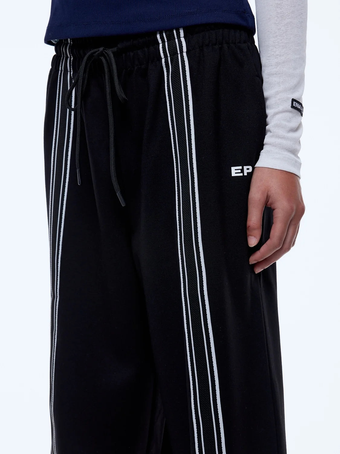 Elysian Collective Ena Pelly Charlie Relaxe Stripe Pant Black