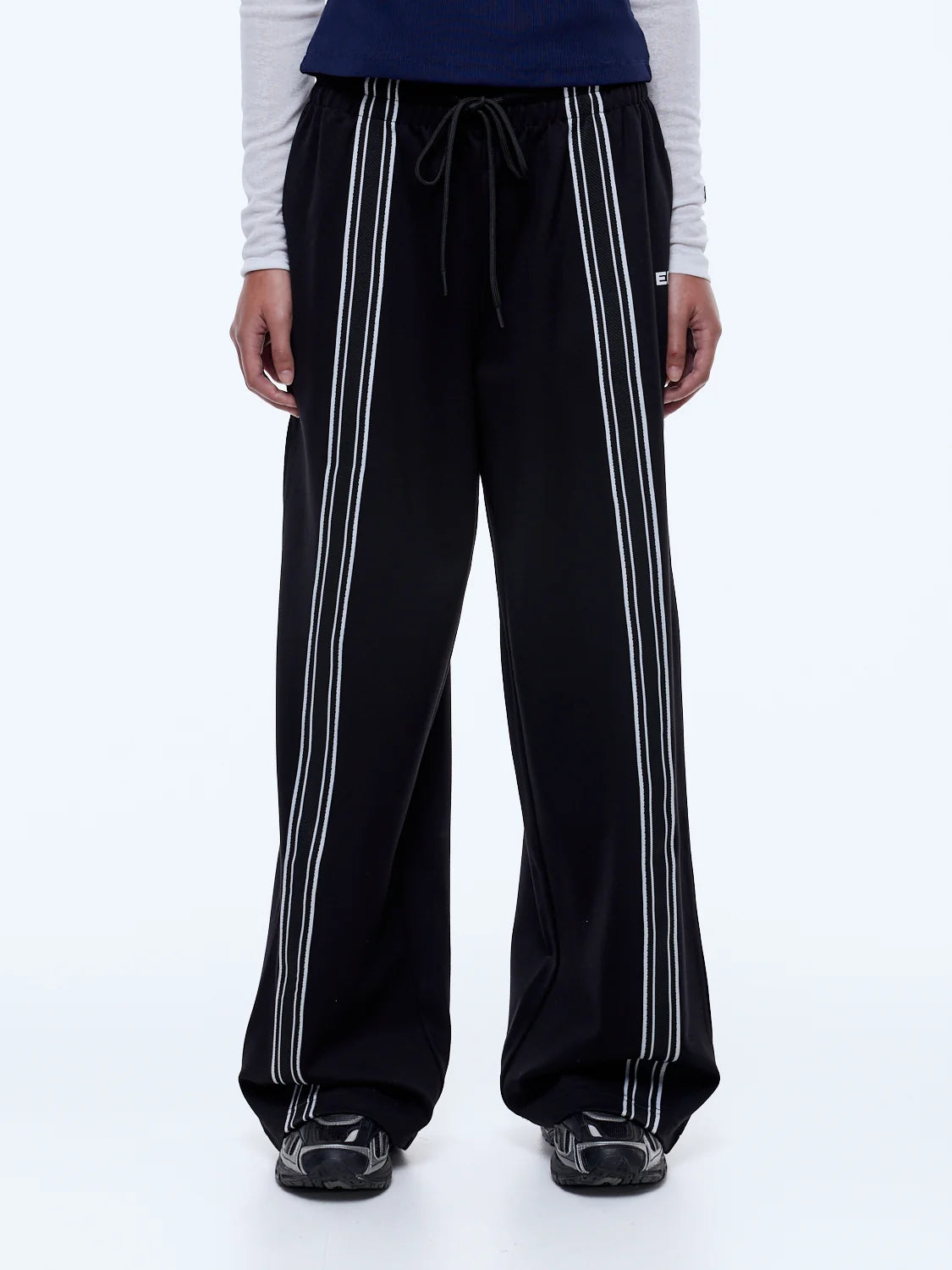 Elysian Collective Ena Pelly Charlie Relaxe Stripe Pant Black
