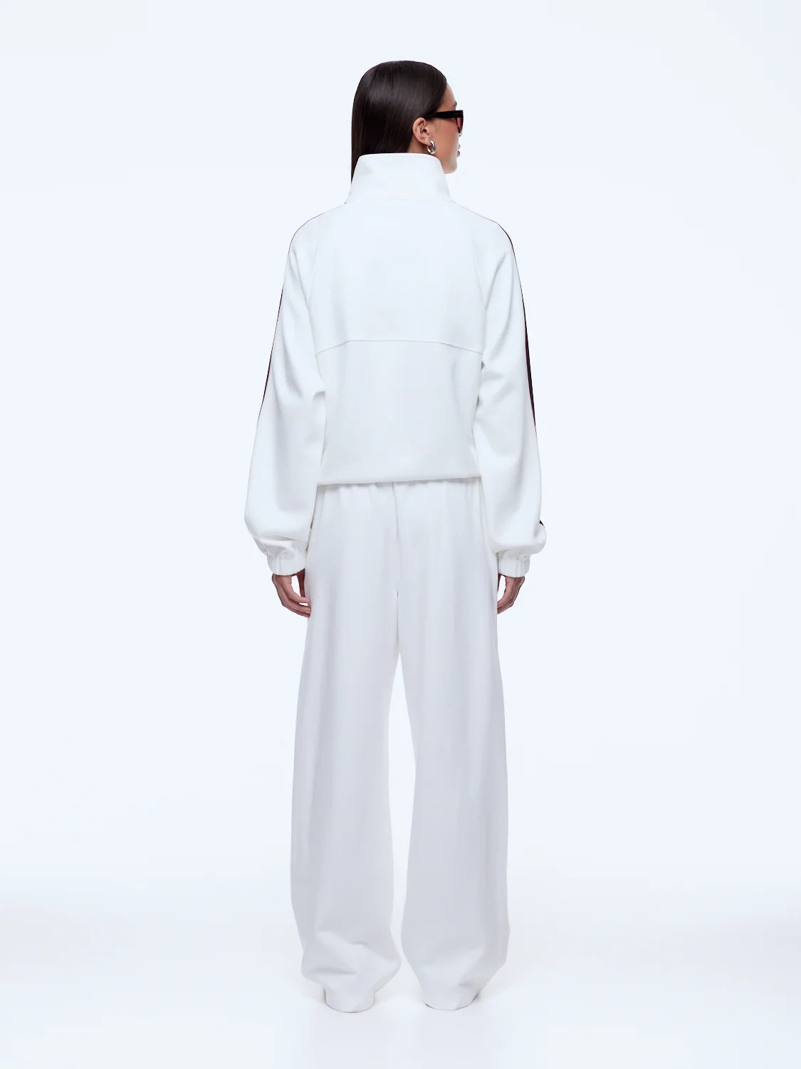 Elysian Collective Ena Pelly Valentina Jersey Zip Thru Cream/Burgundy
