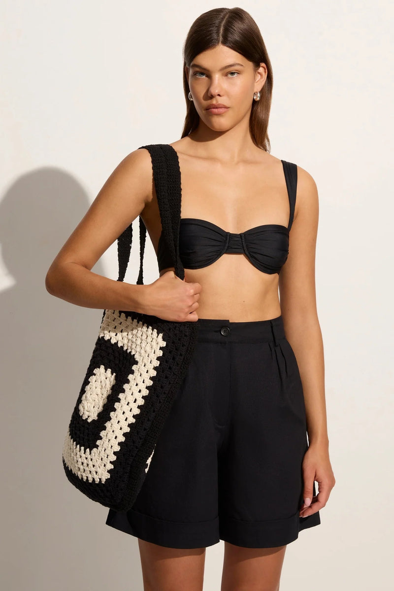 Elysian Collective Faithfull Ostia Crochet Bag Black/Off White