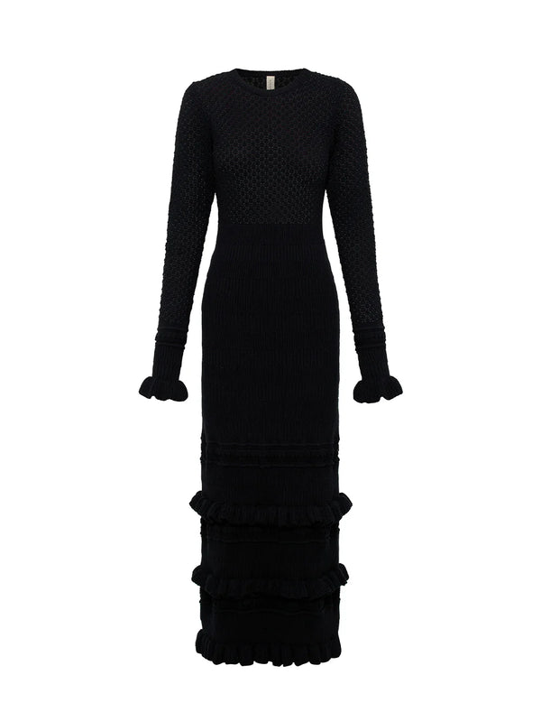 Elysian Collective Kivari Rafaela Knit Dress Black 