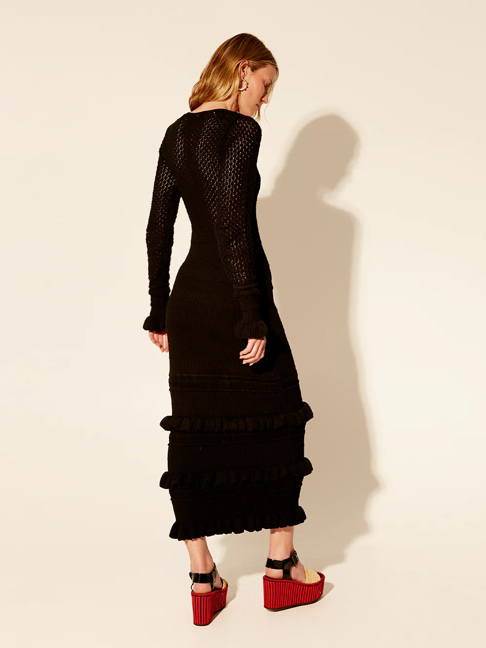 Elysian Collective Kivari Rafaela Knit Dress Black 