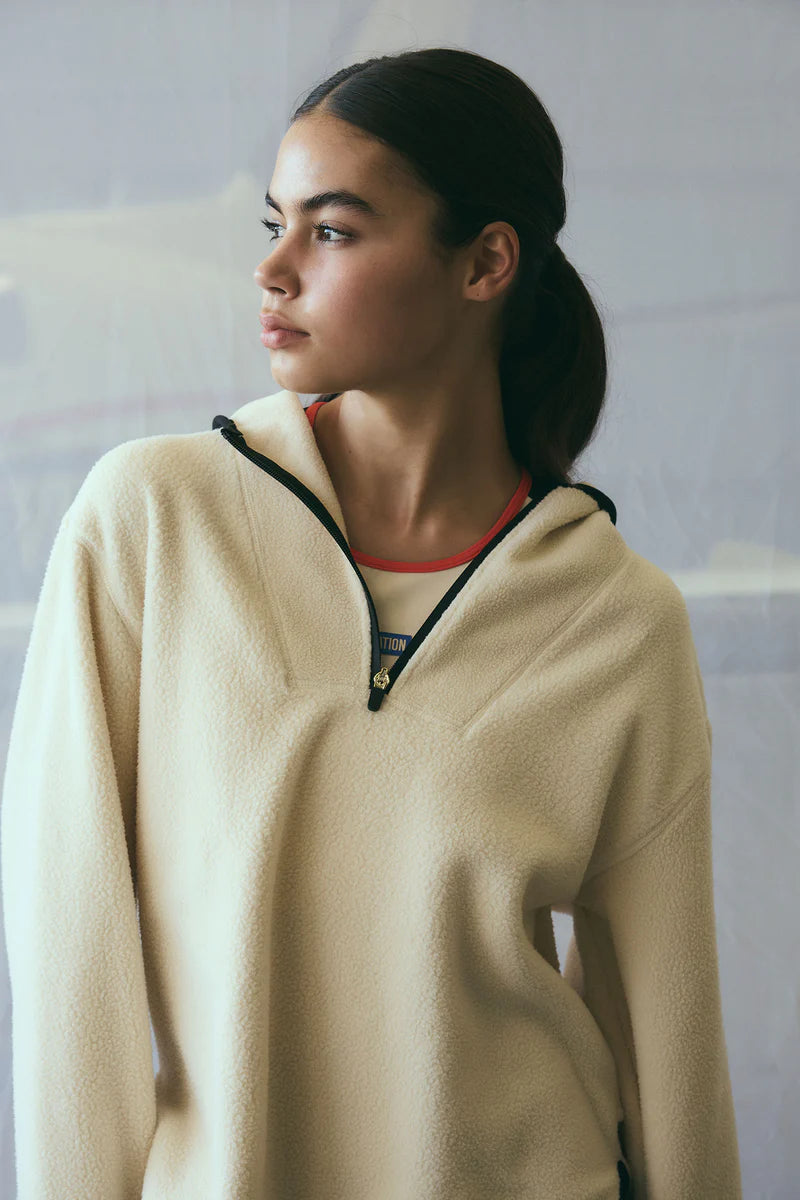 Elysian Collective Pe Nation Sherpa Hoodie Pearled Ivory