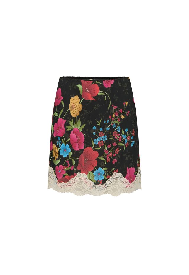 Elysian Collective Spell Isola Lace Mini Skirt Midnight Bloom