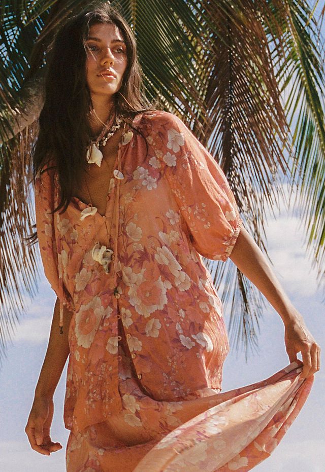 Elysian Collective Spell Isola Short Sleeve Blouse Sunfade