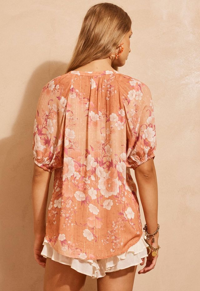 Elysian Collective Spell Isola Short Sleeve Blouse Sunfade