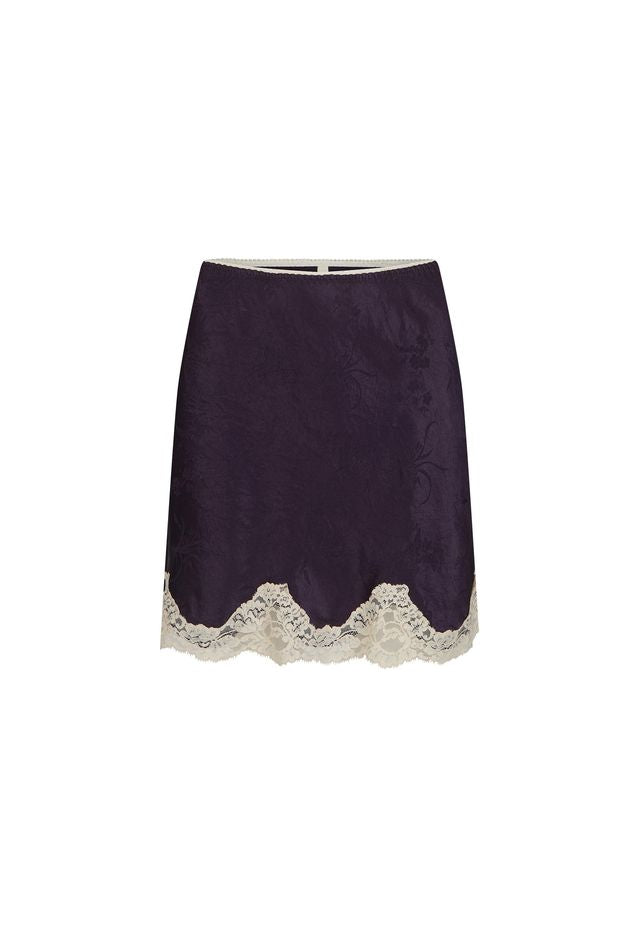 Elysian Collective Spell Lasiandra Lace Mini Skirt Deep Violet