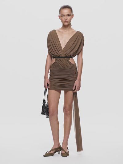 Elysian Collective Bec and Bridge Isora Mini Dress Latte