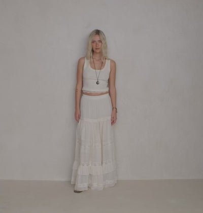 Elysian Collective Spell Zoe Singlet Top Vintage Cream