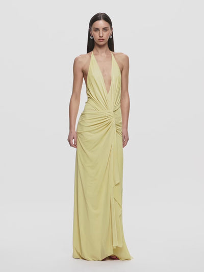 Elysian Collective Bec + Bridge Xanthi V Neck Maxi Dress Citron