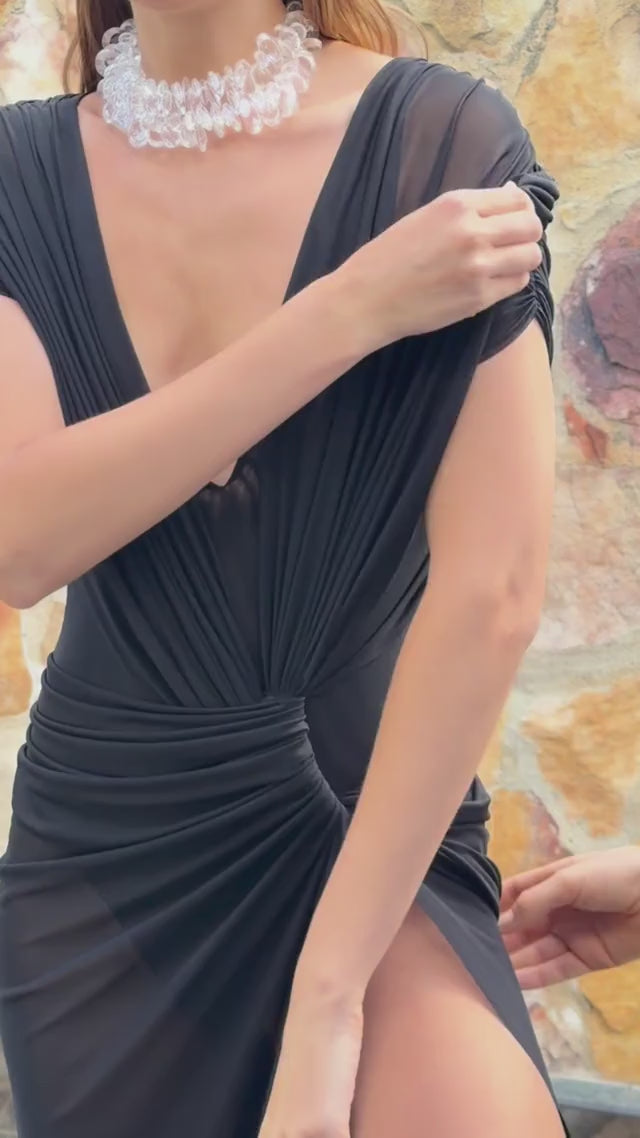 Elysian Collective Bec + Bridge Leia Drape Maxi Dress