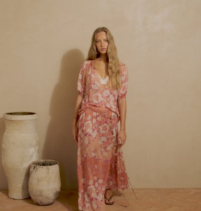 Elysian Collective Spell Isola Short Sleeve Blouse Sunfade