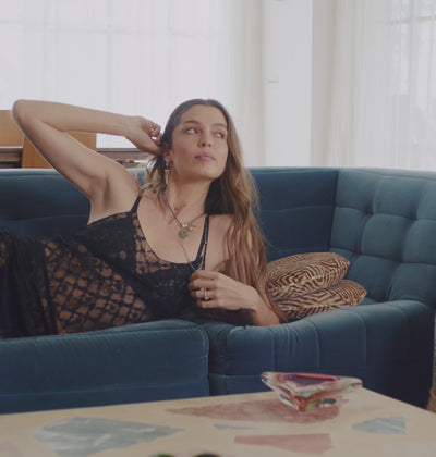 Elysian Collective Spell Serpent Lace Cami Noir