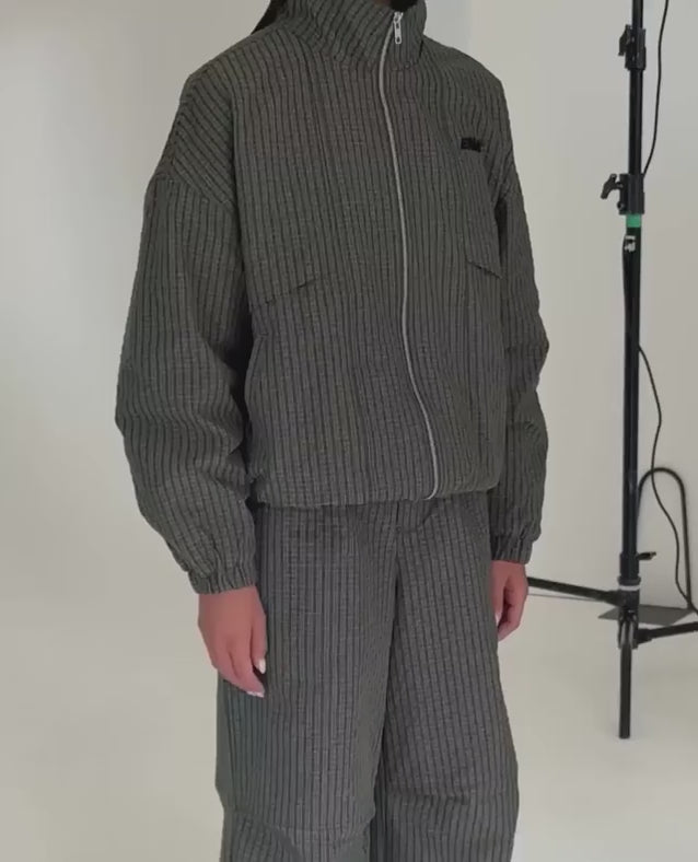 Elysian Collective Ena Pelly Fallon Relaxed Pant Olive Check