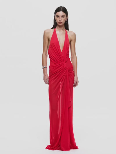 Elysian Collective Bec + Bridge Xanthi V Neck Maxi Dress Flame