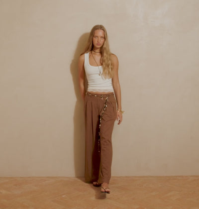 Elysian Collective Spell Zoe Singlet Top Vintage Cream