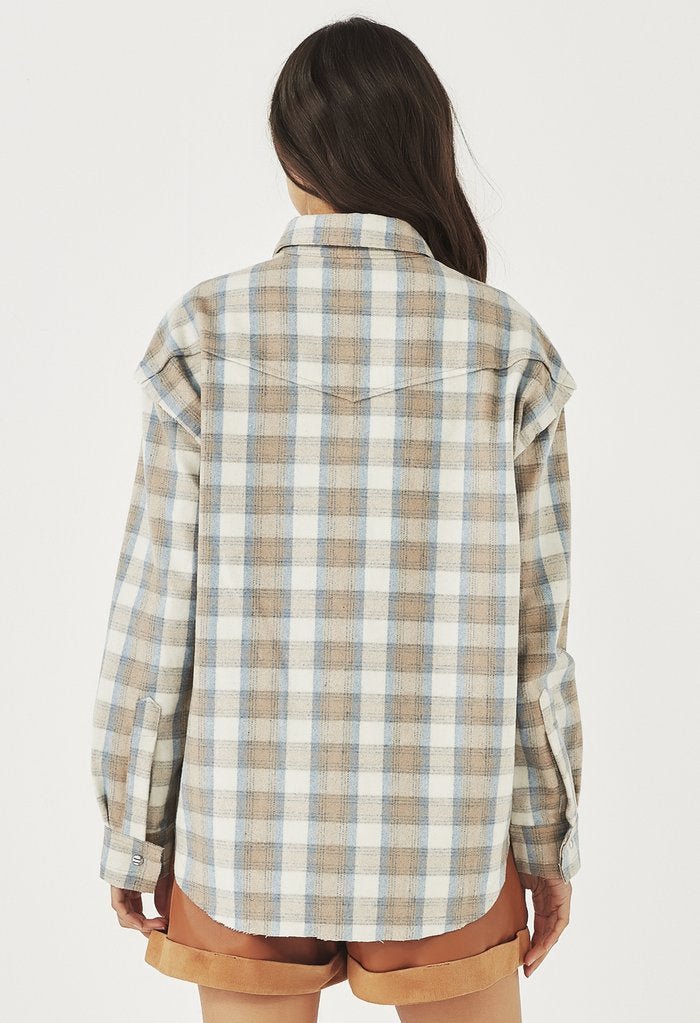 REMAIN - BILLIE FLANNEL SHIRT (SAND CHECK)