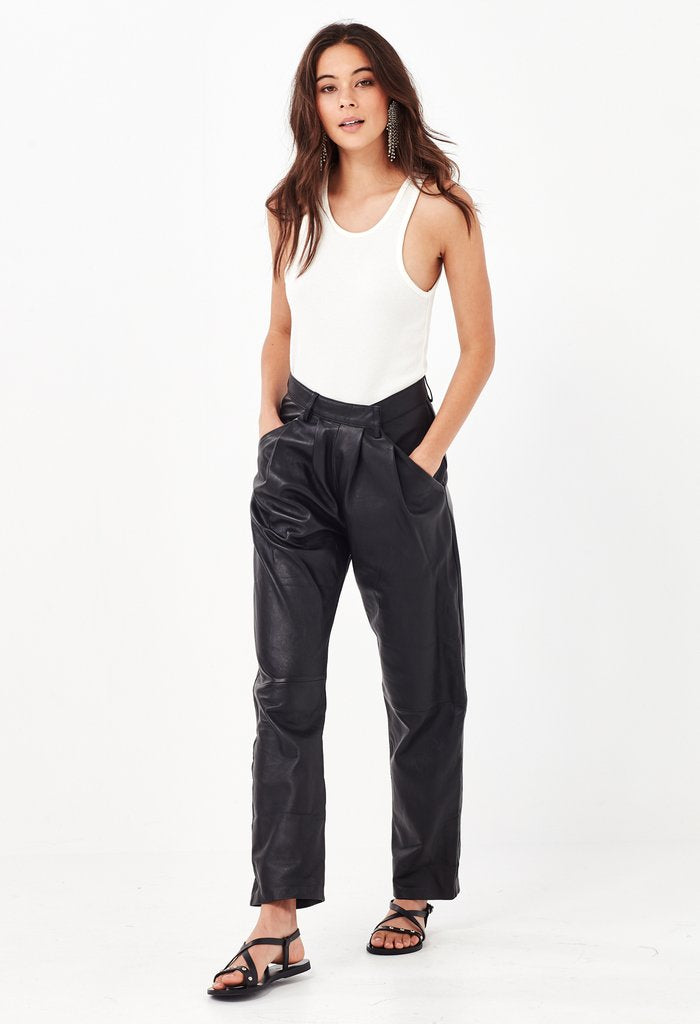 REMAIN - ARIZONA LEATHER PANT (BLACK)