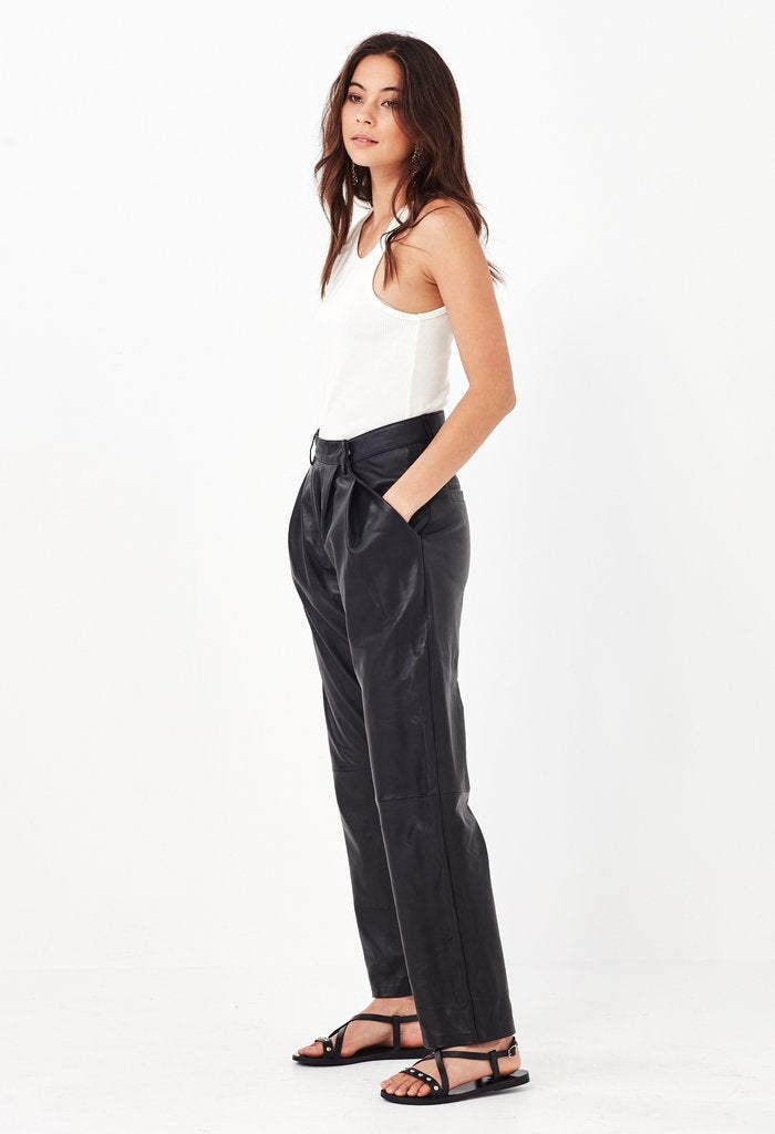 REMAIN - ARIZONA LEATHER PANT (BLACK)