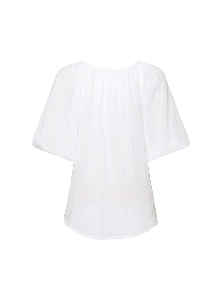 Elysian Collective Kivari Edie Blouse White