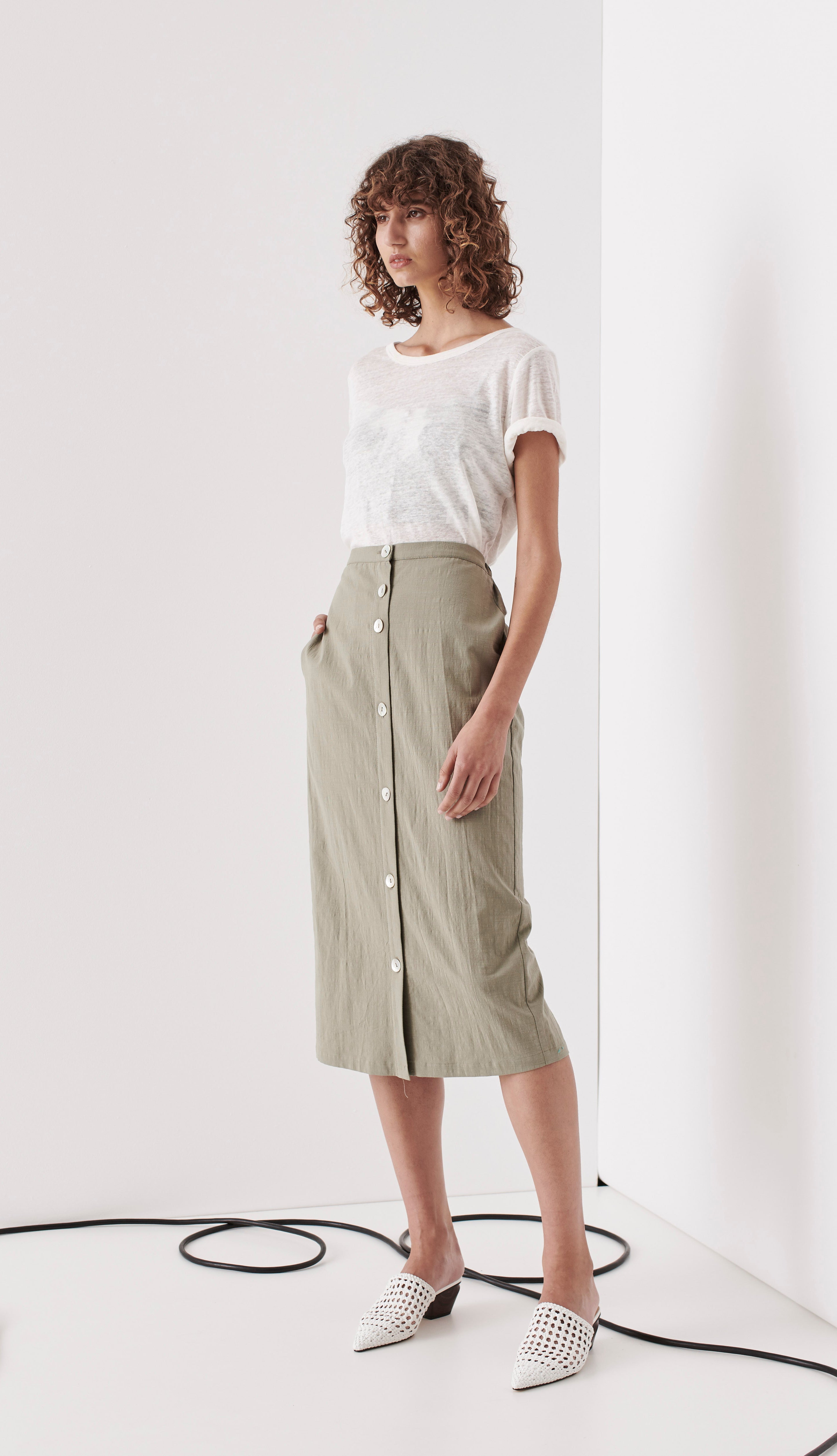 SAINTS THE LABEL - Brunswick Skirt (Sage)