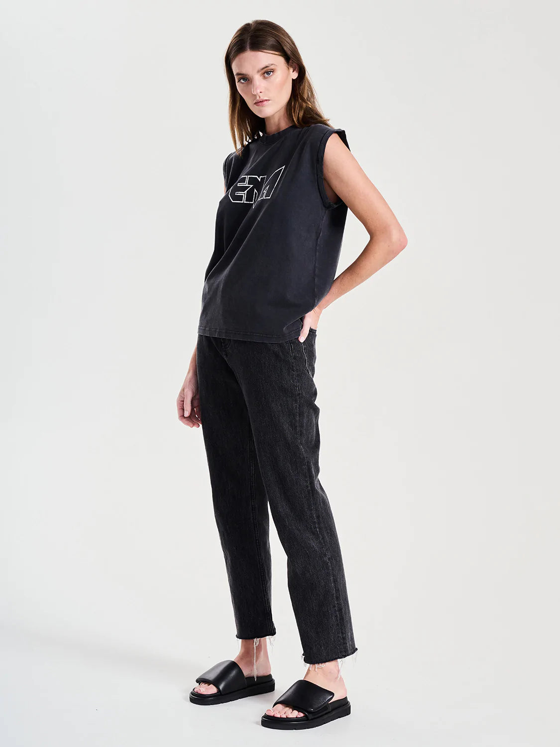 Elysian Collective Ena Pelly Ena Logo Tank Vintage Black