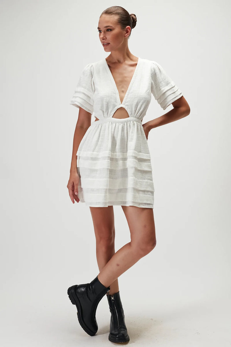 Jade Slip Mini Dress - White - CLEARANCE – Rue Stiic