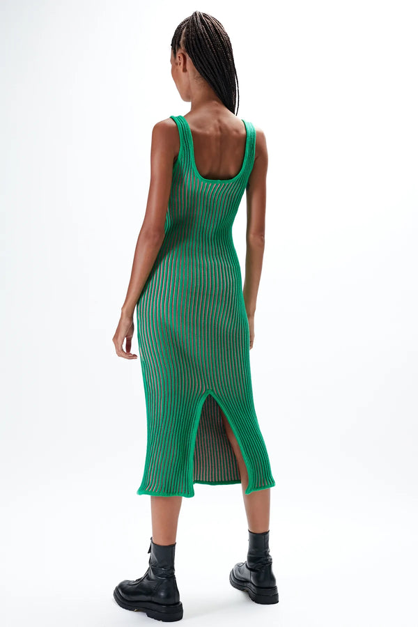 RUE STIIC - Molly Knit Dress (Forest Green Pink)