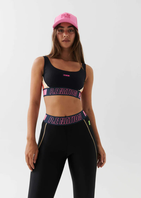 Elysian Collective PE NATION Left Field Sports Bra In Black